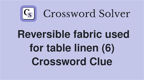 reversible patterned fabrics crossword.